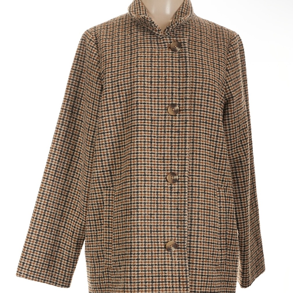 Old Navy Camel Houndstooth Pea Coat